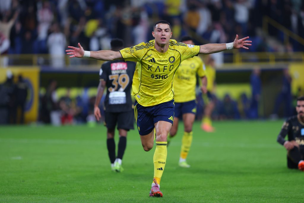 Cristiano Ronaldo after scoring a bicycle kick for Al Nassr (Photo Credit: Al Nassr via X)