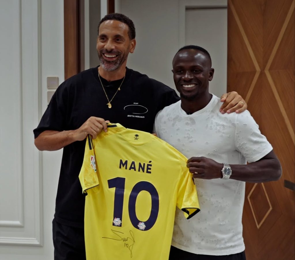 Rio Ferdinand and Sadio Mane (Photo Credit: Sadio Mane via Instagram)