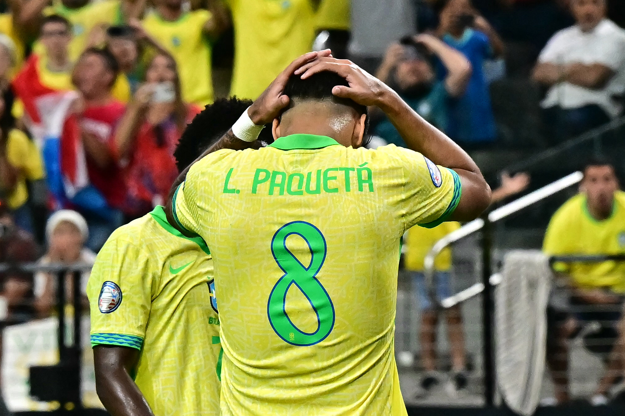 Lucas Paqueta frustrated after missing a Penalty(Photo Credit: Brazil website)