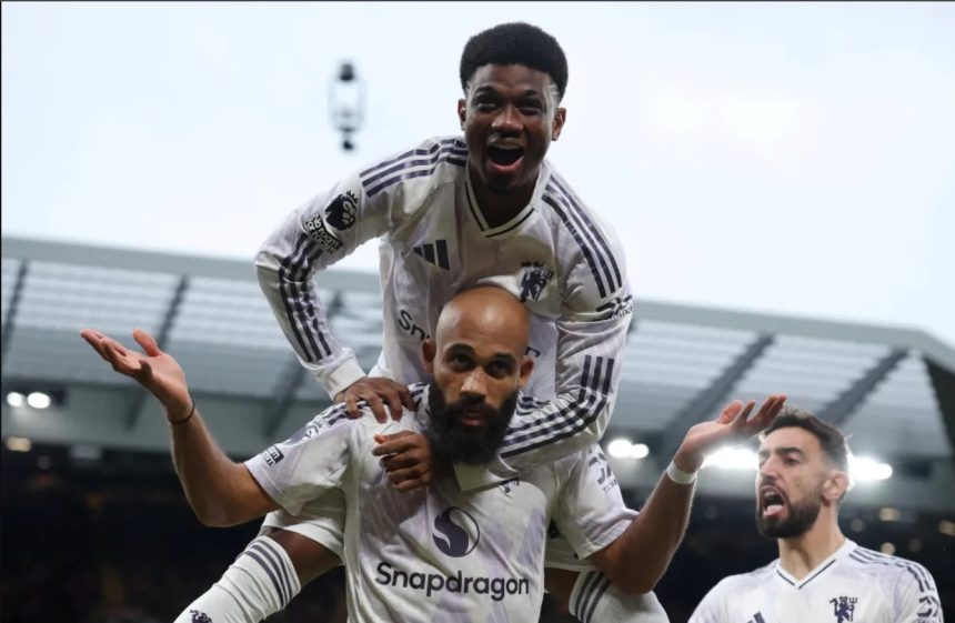 Bryan Mbeumo and Amad Diallo. (Photo Credit: Manchester United Media).