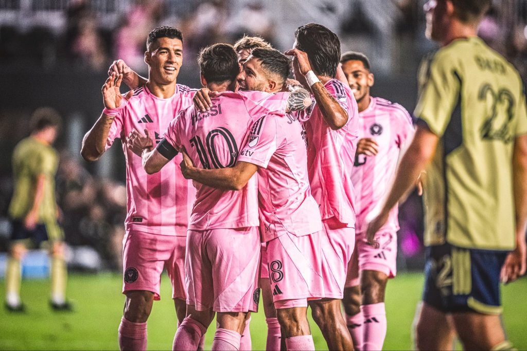 Luis Suárez and Inter Miami Teammate (Photo Credit: Luis Suárez via X)