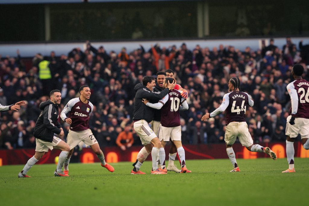 Emiliano Buendia after scoring the winner against Arsenal (Photo Credit: Aston Villa via X)
