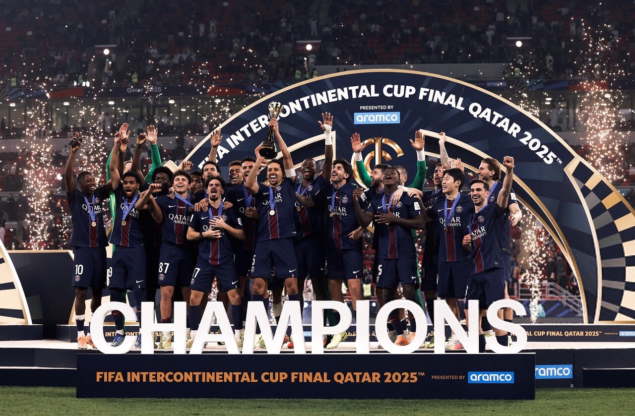 PSG Players Celebrating (Photo Credit: PSG Media via X)