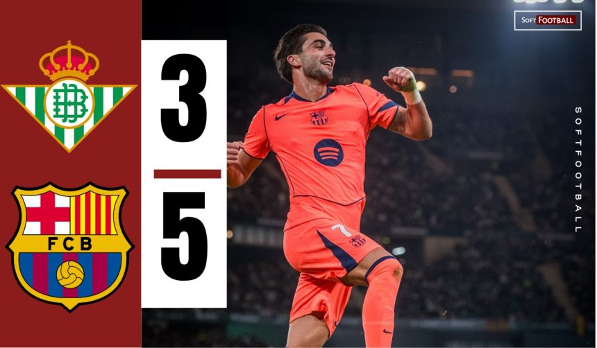 Real Betis 3-5 Barcelona. (Photo Credit: Softfootball Media).
