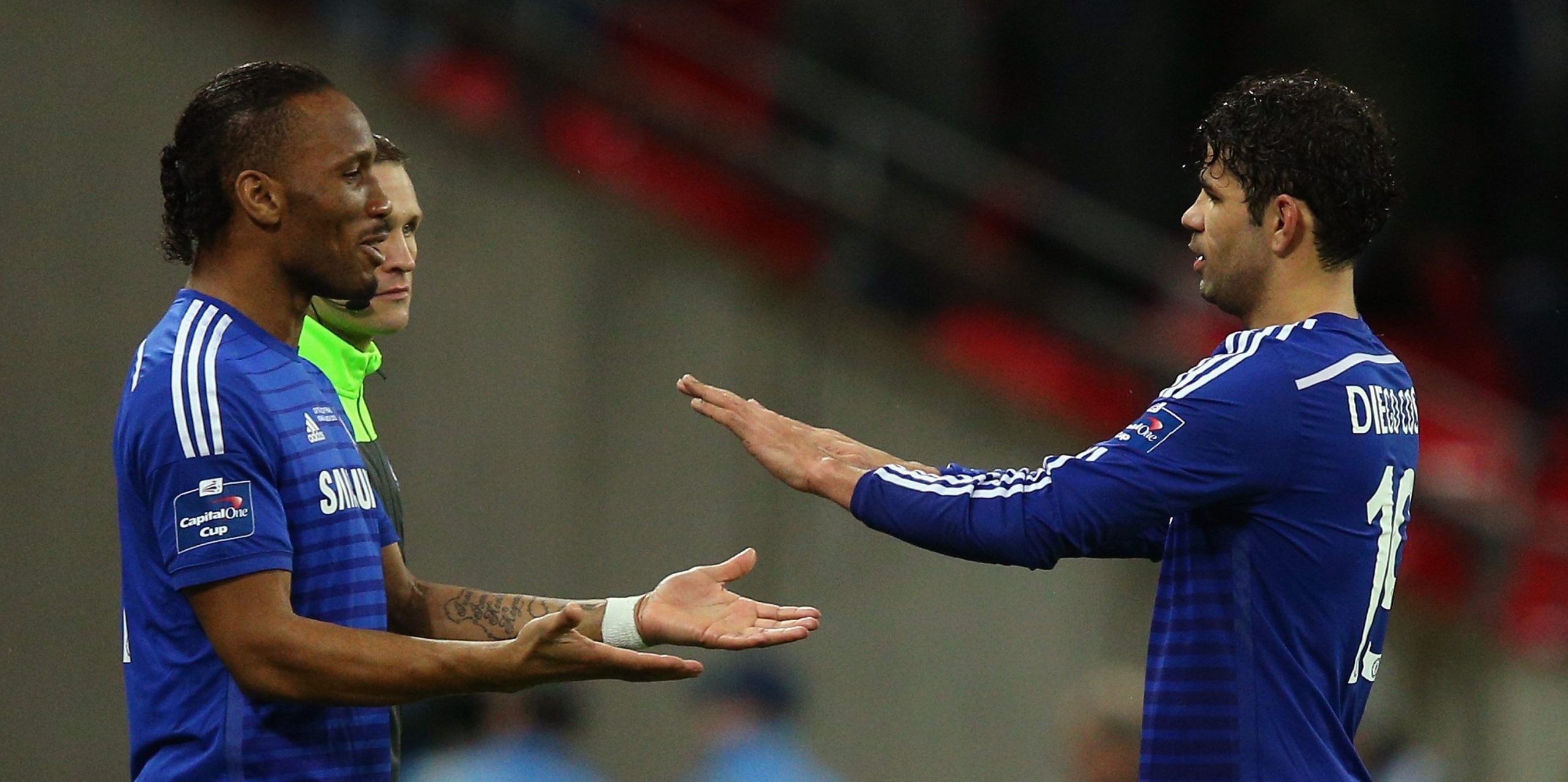 Didier Drogba and Diego Costa (Photo Credit: Chelsea Media)