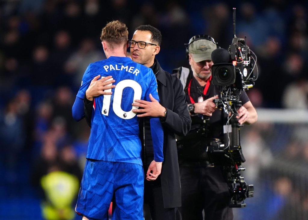 Liam Rosenior and Cole Palmer (Photo Credit: Fabrizio Romano via X)