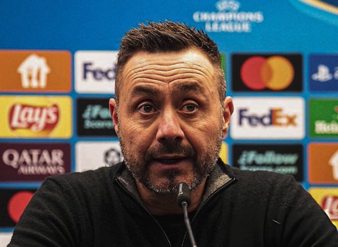 De Zerbi. (photo credit: fabrizio romano via x)