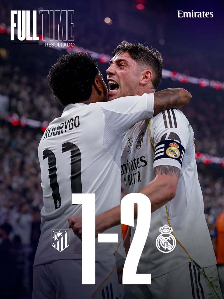 Atletico Madrid vs Real Madrid (Photo Credit: Real Madrid Via X)