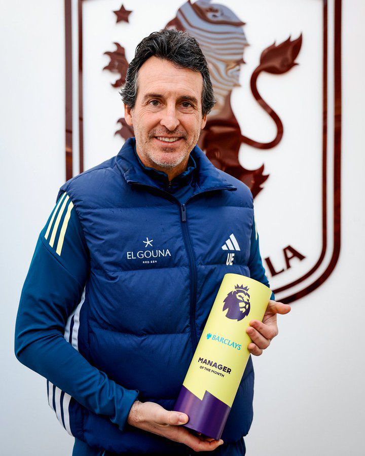 Unai Emery (Photo Credit: Aston Villa via X)
