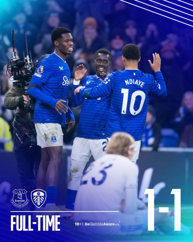Everton Vs Leeds United (Photo Credit: Everton Via X)