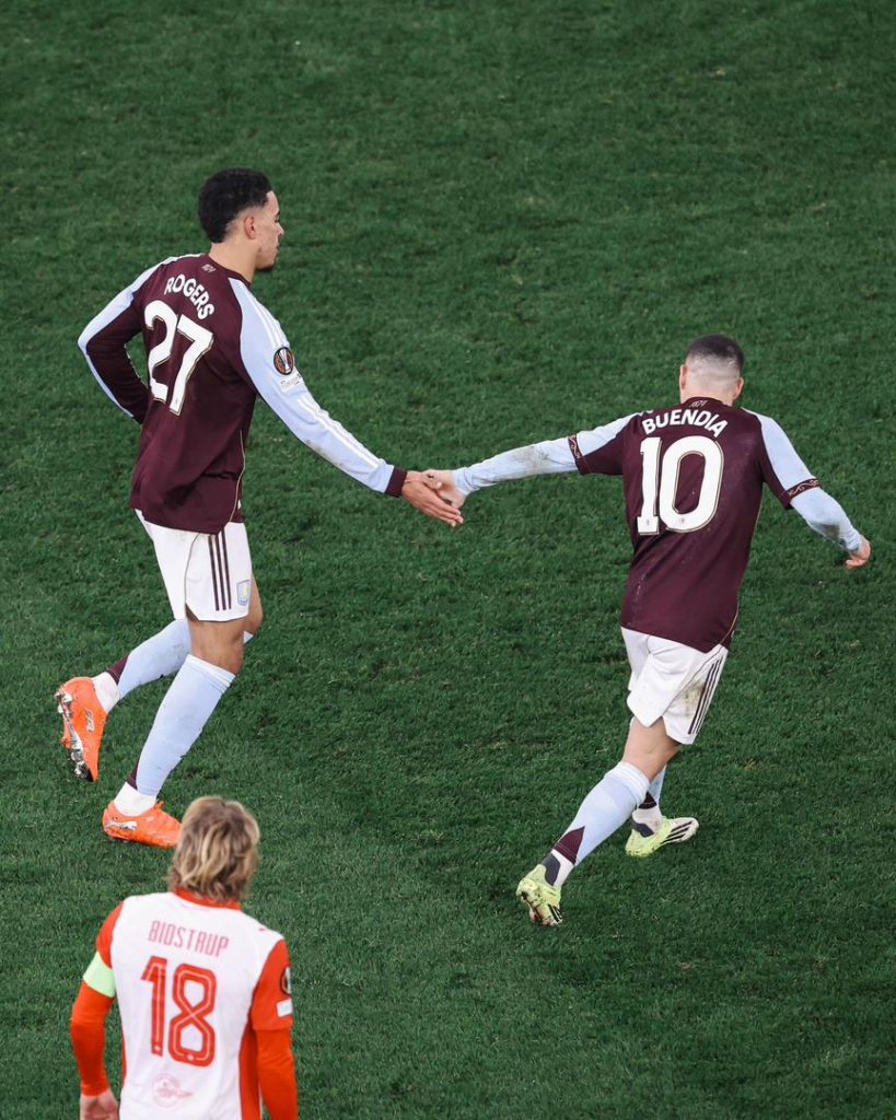 Rogers and Buendia (photo Credit: Aston Villa Via X)