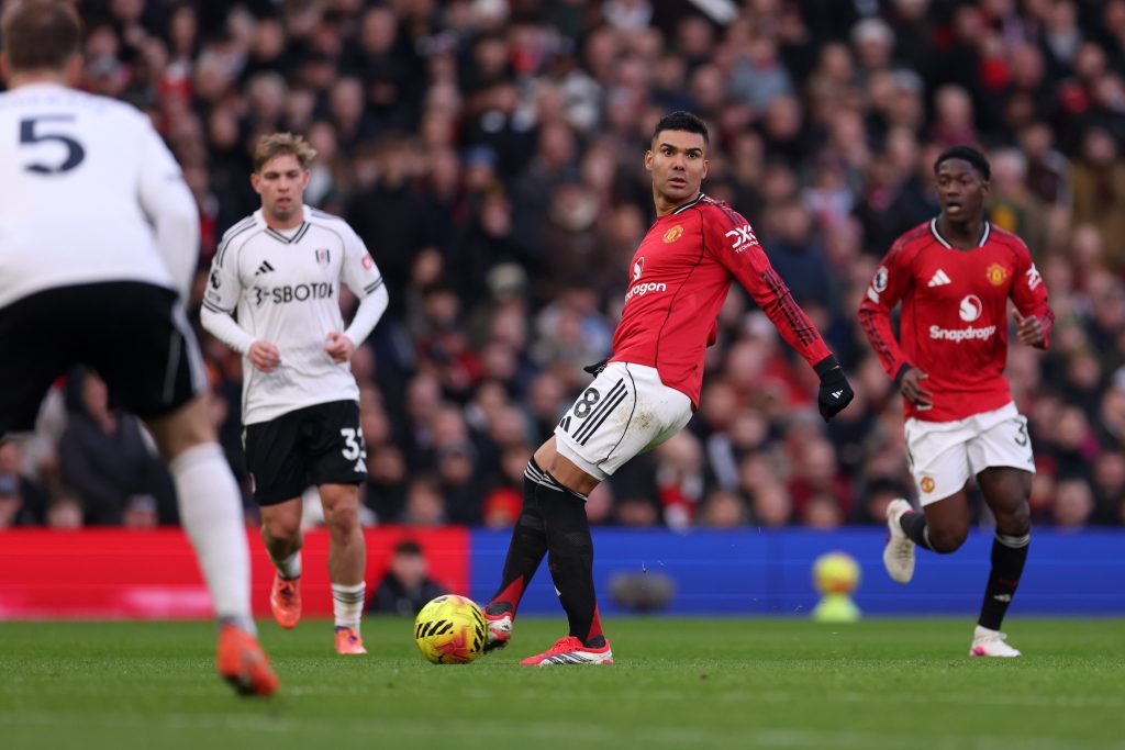 Casemiro's no-look pass (Photo Credit: Man United Media).
