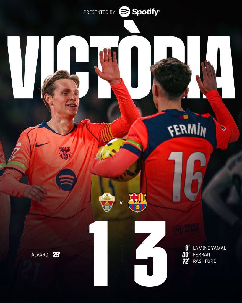 Elche vs Barcelona (Photo Credit: Barcelona via X)