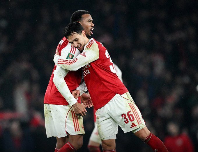 Gabriel and Martin Zubimendi (Photo Credit: Arsenal via X)