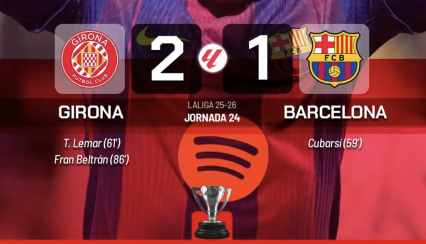 Girona Shock Barça 2–1 - Photo Credit : Ariel Hazard, Facebook