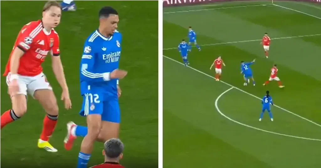 Trent Alexander-Arnold In action against benfica - Photo Credit : Tribuna