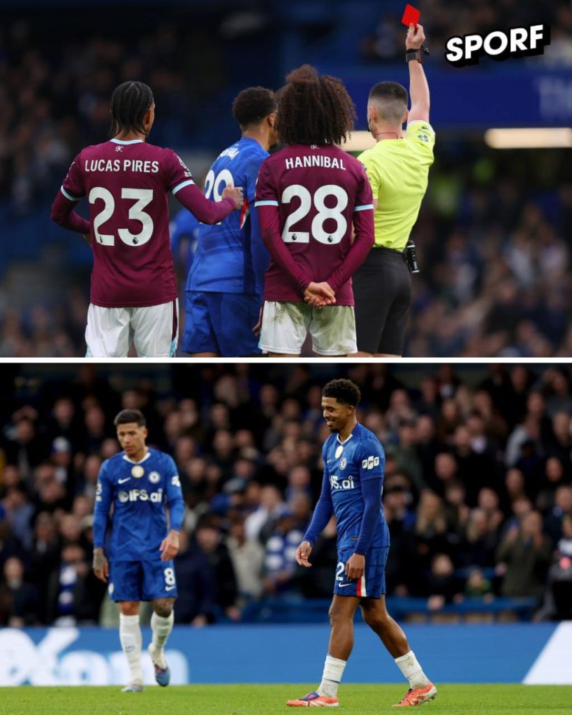 Wesley Fofana received a red card, forcing Chelsea to play with ten men against Burnley - Photo Credit : SPORF, Facebook