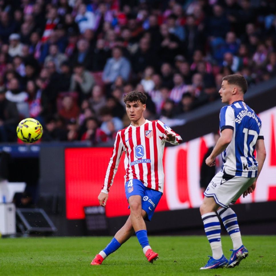 Rodrigo Mendoza vs real sociedad (photo credit: Atletico de Madrid media)