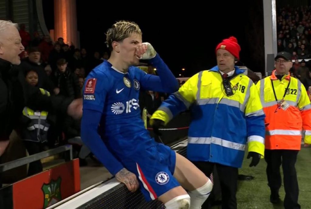 Alejandro Garnacho Celeberating after scoring chelsea third goal in chelsea 4-2 win over Wrexham - Photo Credit : Beyond the Match, Facebook