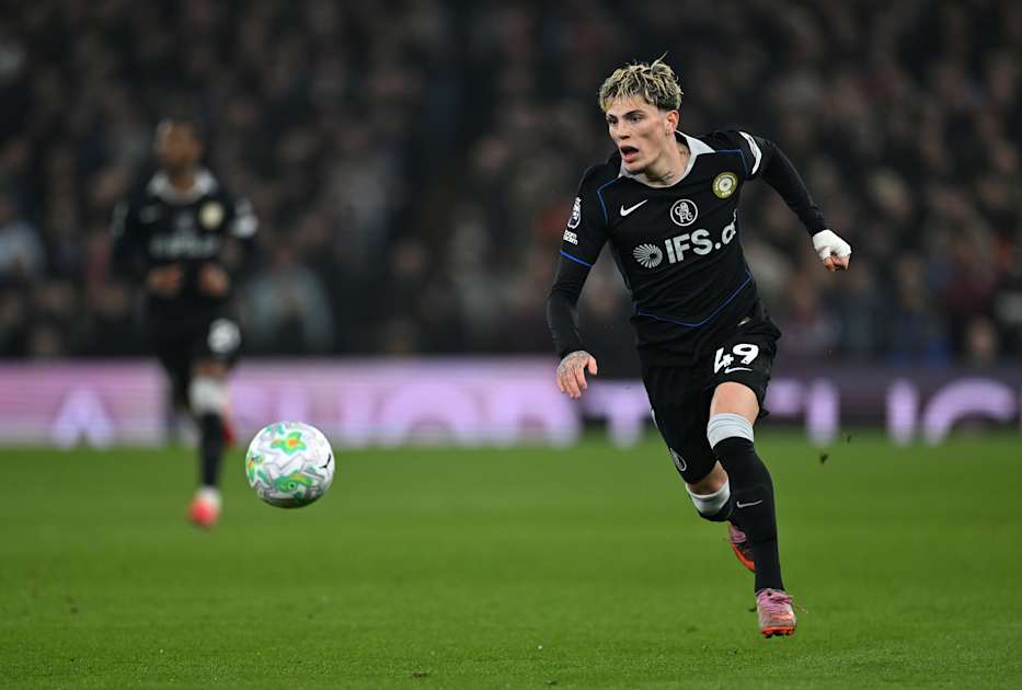 Alejandro Garnacho against Aston villa in 4:1 chelsea win - Photo Credit : Chelsea Website