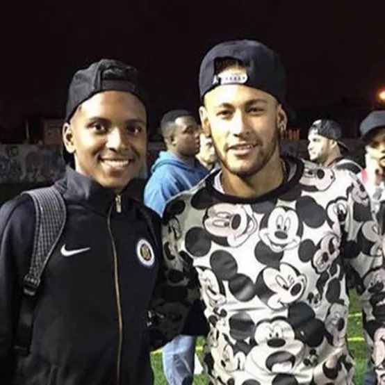 Rodrygo and Neymar. (photo credit: Fabrizio romano via x)