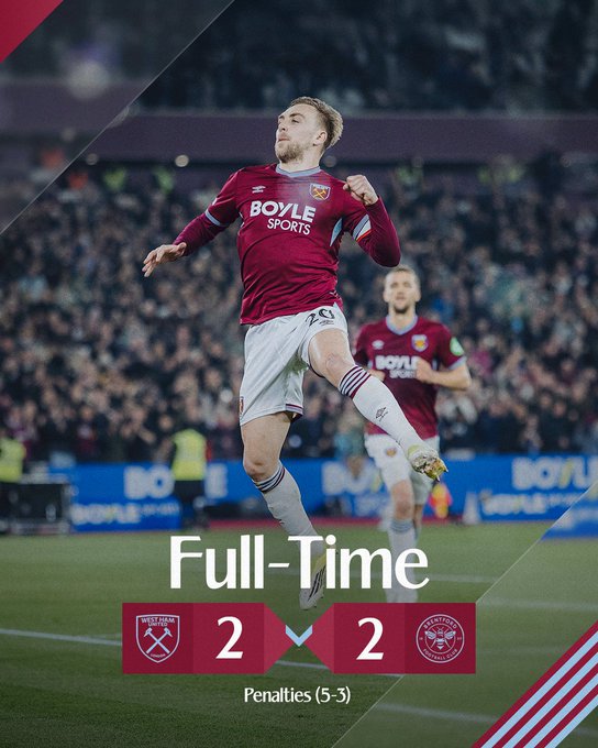 westham united and brentford. (photo credit: westham united via x )