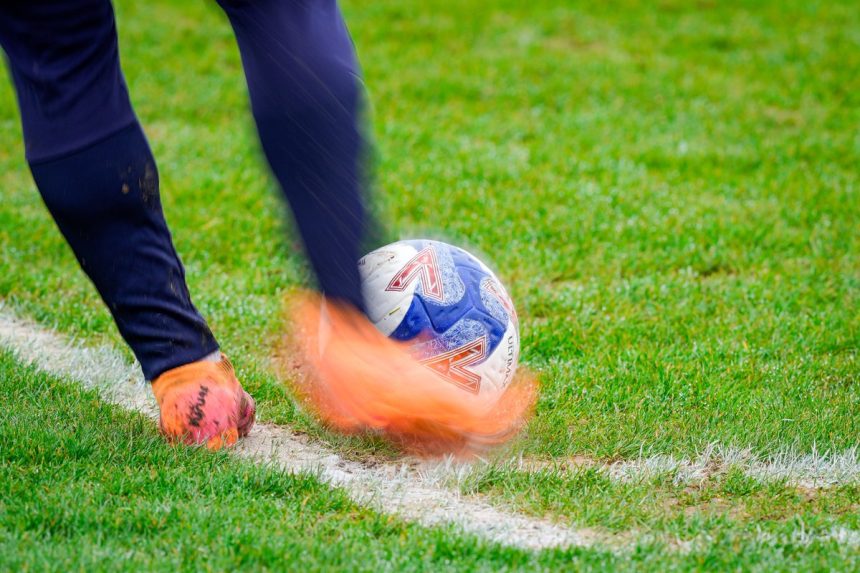 Mansfield Town’s social media admin posted an image on the club’s verified X account showing a player’s leg positioned near the corner-kick spot - Photo Credit : Mansfield Town, X