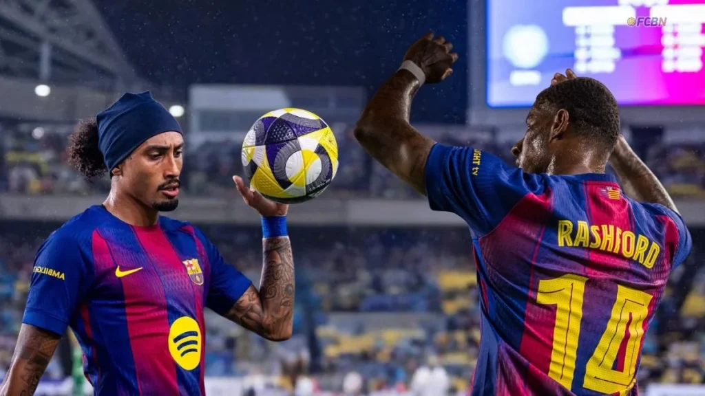 Raphinha and Marcus Rashford representing FC Barcelona - Photo Credit : Reddit 