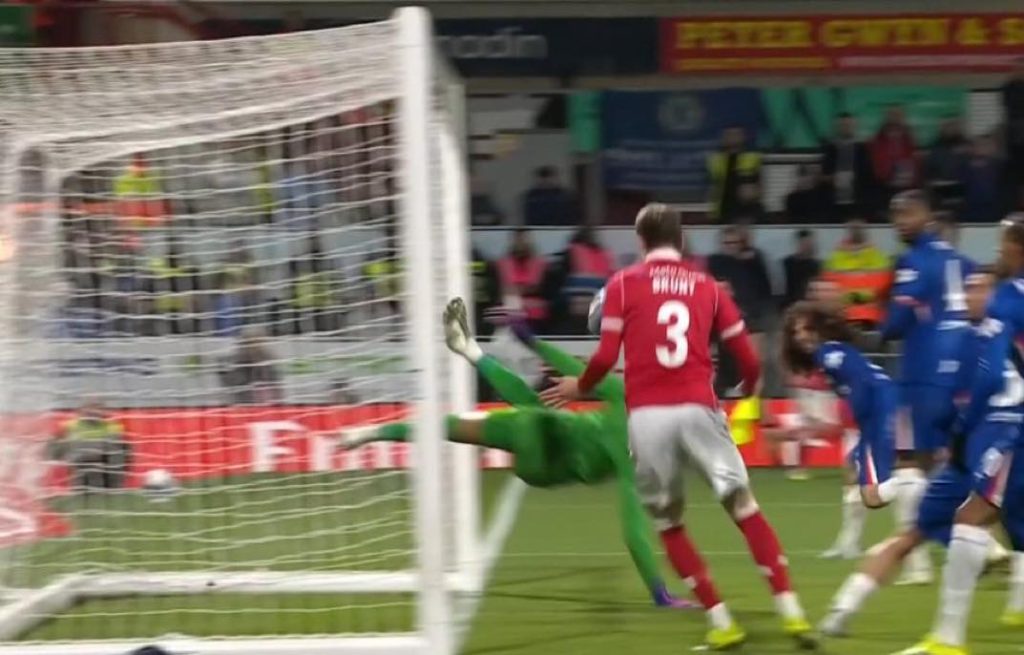 Robert Sánchez During Chelsea 4-2 win over Wrexham - Photo Credit : Beyond the Match, Facebook